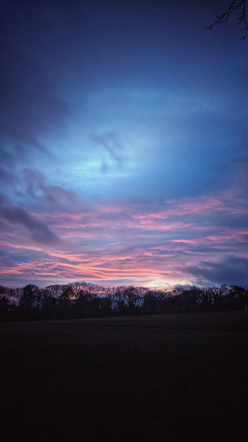 Soft Shady Night, cloud, silouette, sky, sunset, HD phone wallpaper