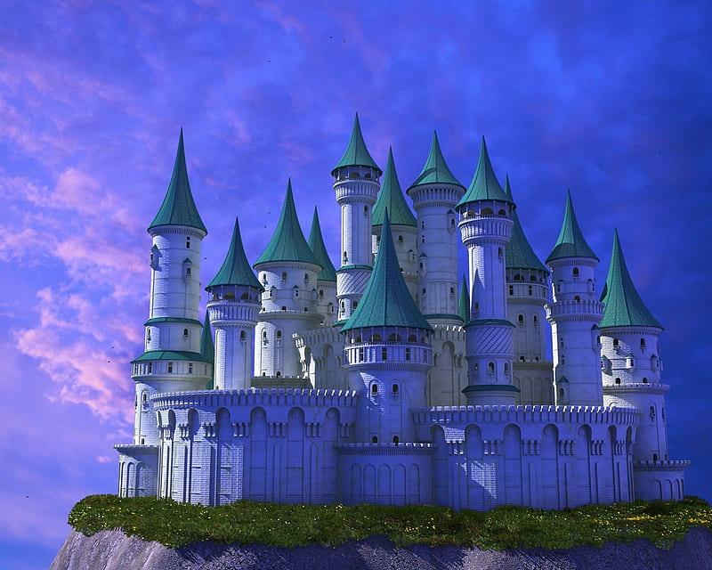 Castillo de fantasía, arte, obra de arte, castillos, arte de fantasía, Fondo  de pantalla HD | Peakpx