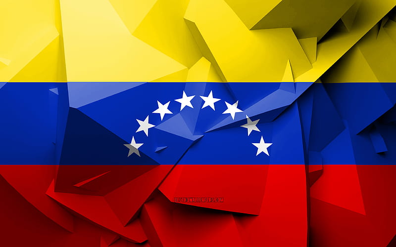Flag of Venezuela, geometric art, South American countries, Venezuelan flag, creative, Venezuela, South America, Venezuela 3D flag, national symbols, HD wallpaper
