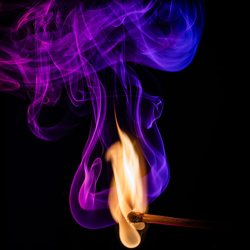match, fire, smoke, HD phone wallpaper
