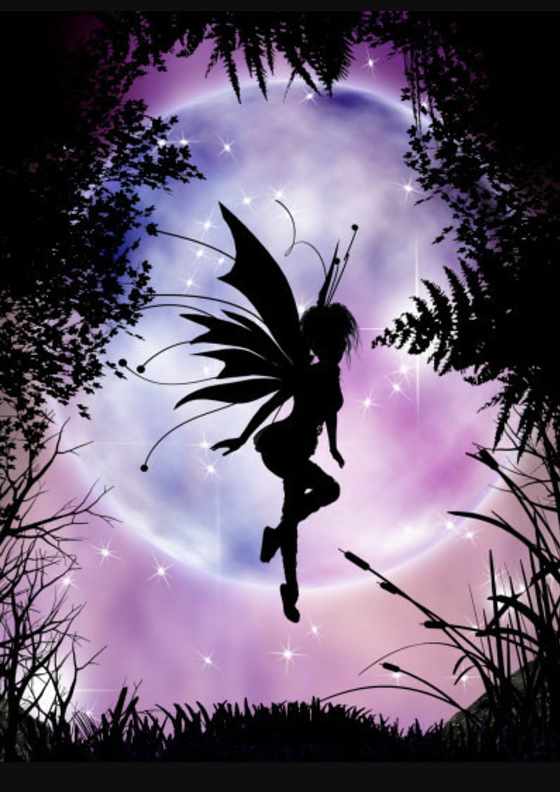 Moon Fairy, fairy, moon, HD phone wallpaper