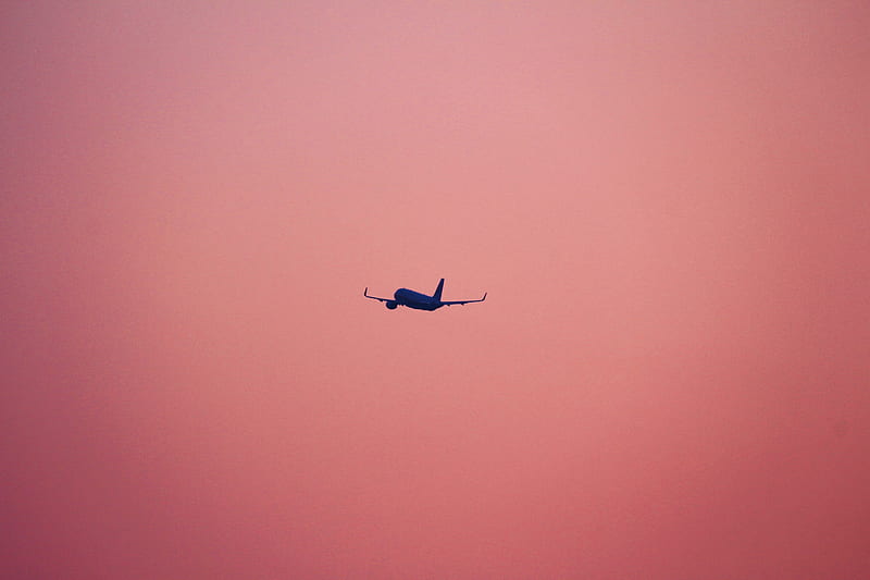 Plane flying on pink background, HD wallpaper | Peakpx