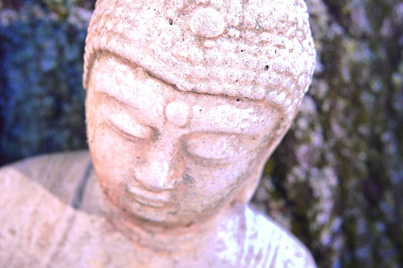 Thoughtful Buddha, thoughtful, stone, statue, religious, buddha, HD wallpaper
