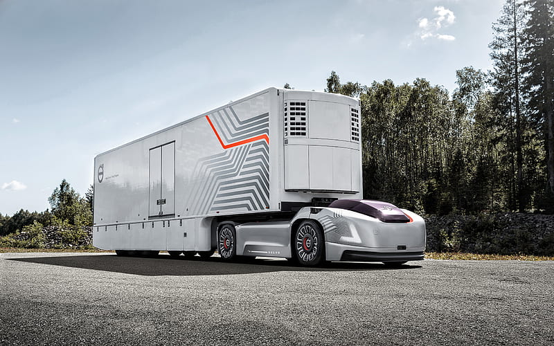 Volvo Vera, autonomous vehicle, future of trucking, uture of trucks, delivery, swedish trucks, Volvo, HD wallpaper