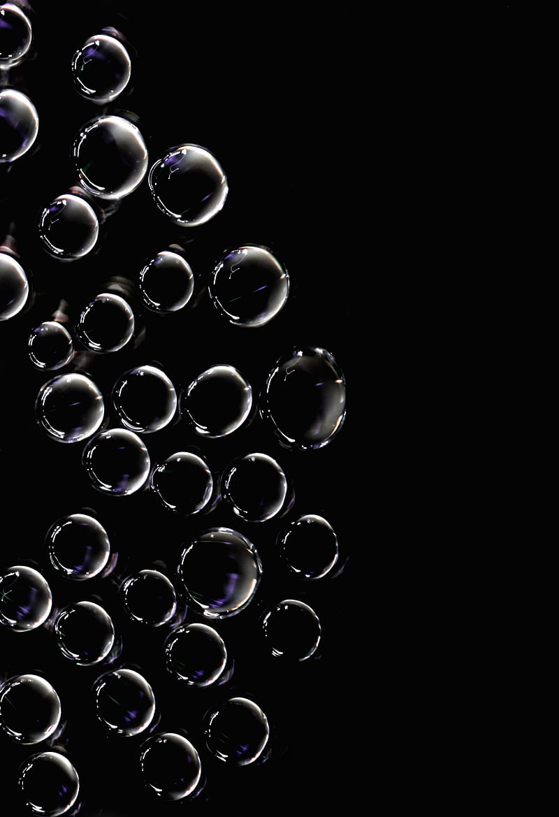 Burbujas blancas y negras, Fondo de pantalla de teléfono HD | Peakpx