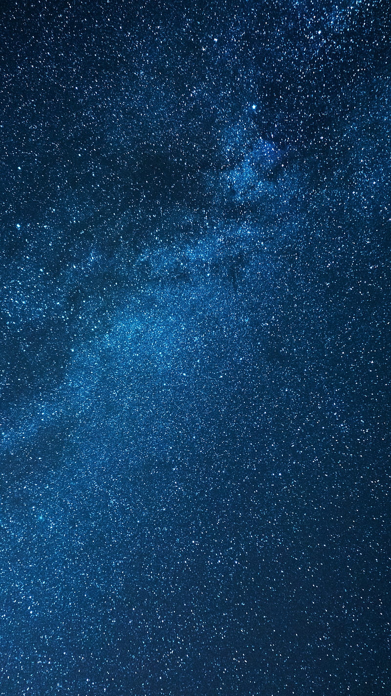 Blue Milky Way , starry sky, milky way, stars, space, universe, HD phone wallpaper