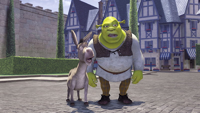 Shrek With Donkey In House Background Shrek, HD wallpaper