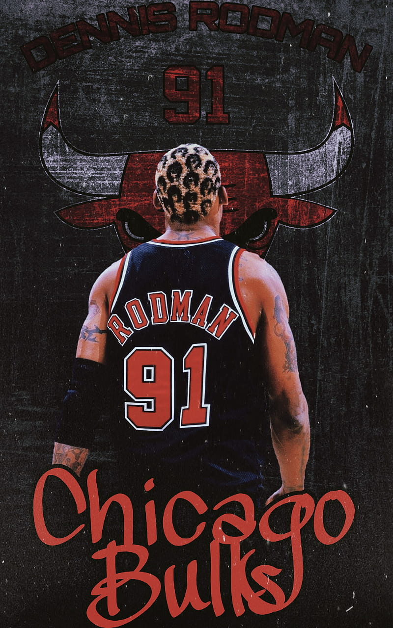 Dennis Rodman, 1998, 91, bulls, chicago, chicago bulls, nba, pistons, HD phone wallpaper