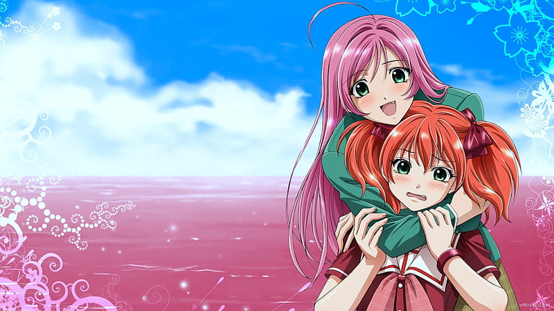 girl with pink hair hiiiiiiiiiiiiiiiiiiiiii girl with red hair go away, gs, ta, o, n, today, HD wallpaper