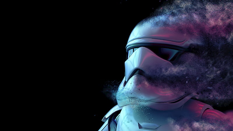 stormtrooper, star wars, artwork, particles, Movies, HD wallpaper