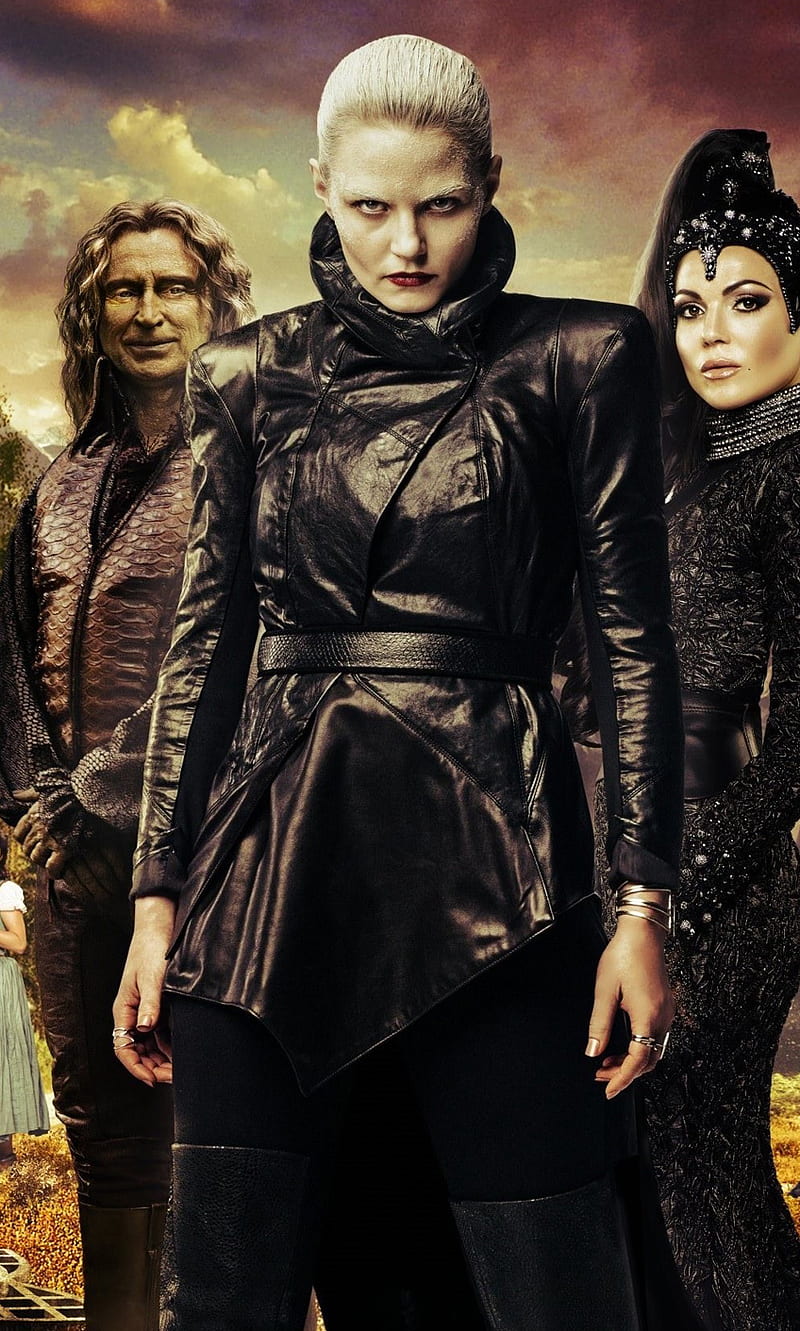 Once Upon a Time 5, abc, emma swan, evilqueen, fantasy, onceuponatime, rumple, HD phone wallpaper