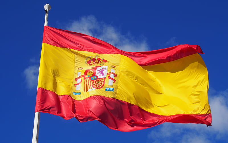 Bandera española, cielo azul, europa, símbolos nacionales, bandera de españa,  Fondo de pantalla HD | Peakpx