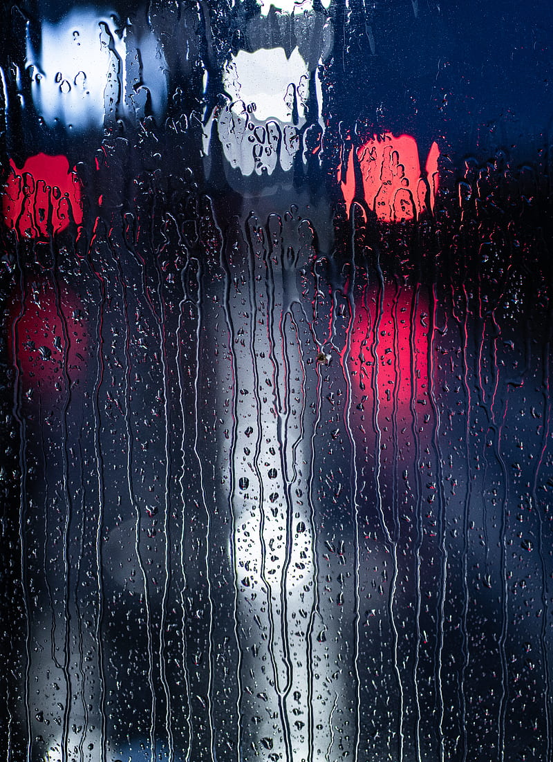 water droplets on glass window, HD phone wallpaper