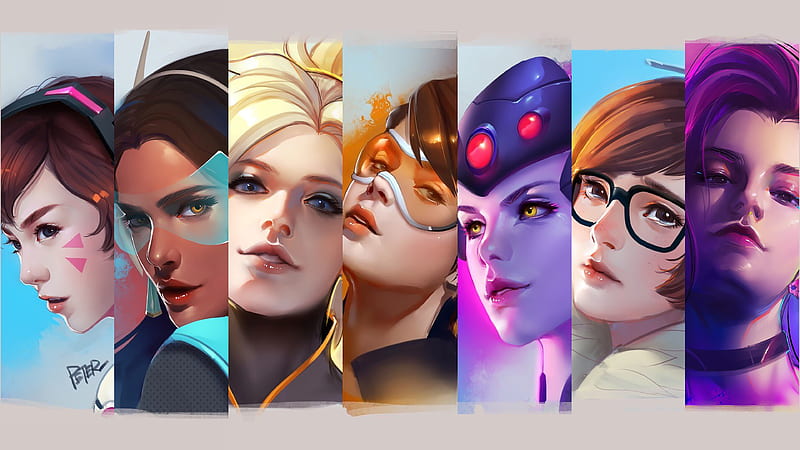 Overwatch Girls , overwatch, dva-overwatch, zarya-overwatch, widowmaker, mercy-overwatch, symmetra, tracer-overwatch, games, HD wallpaper