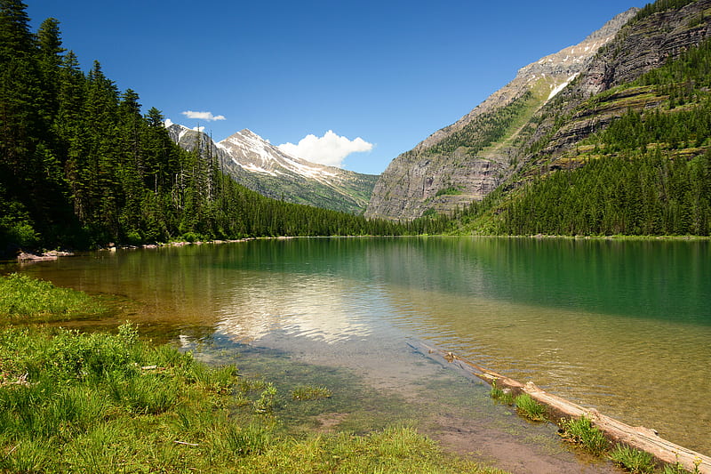 National Park, Glacier National Park, Avalanche Lake, Lake, Montana, Mountain, HD wallpaper