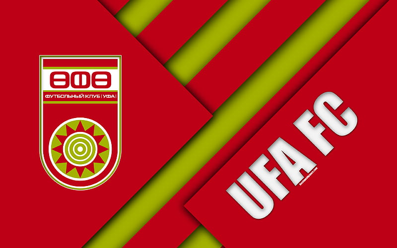 Ufa FC material design, red green abstraction, logo, Russian football club, Ufa, Russia, football, Russian Premier League, HD wallpaper