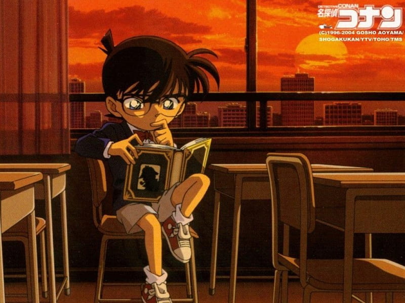 Detective Conan, Conan Edogawa, Sherlock Holmes, Book, HD wallpaper