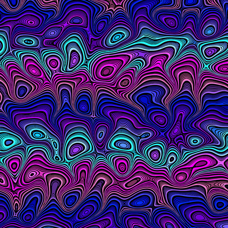 lines, wavy, swirling, multicolored, HD phone wallpaper