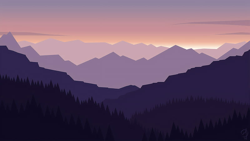 Sunset Scenery Minimal 4K Wallpapers, HD Wallpapers