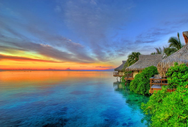 Magic Of The Sky, amazing, wonderful, sunset, sea, HD wallpaper