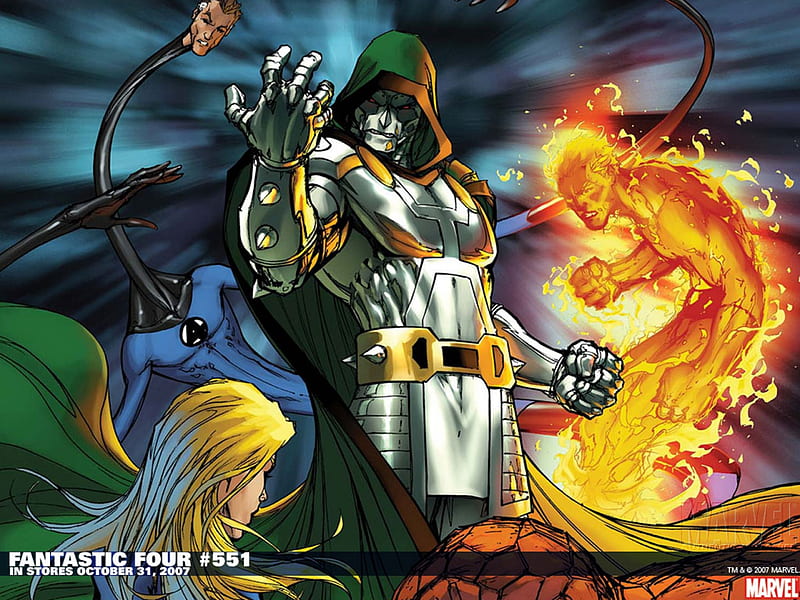 Dr Doom, comic, fantasy, four, fantastic, HD wallpaper