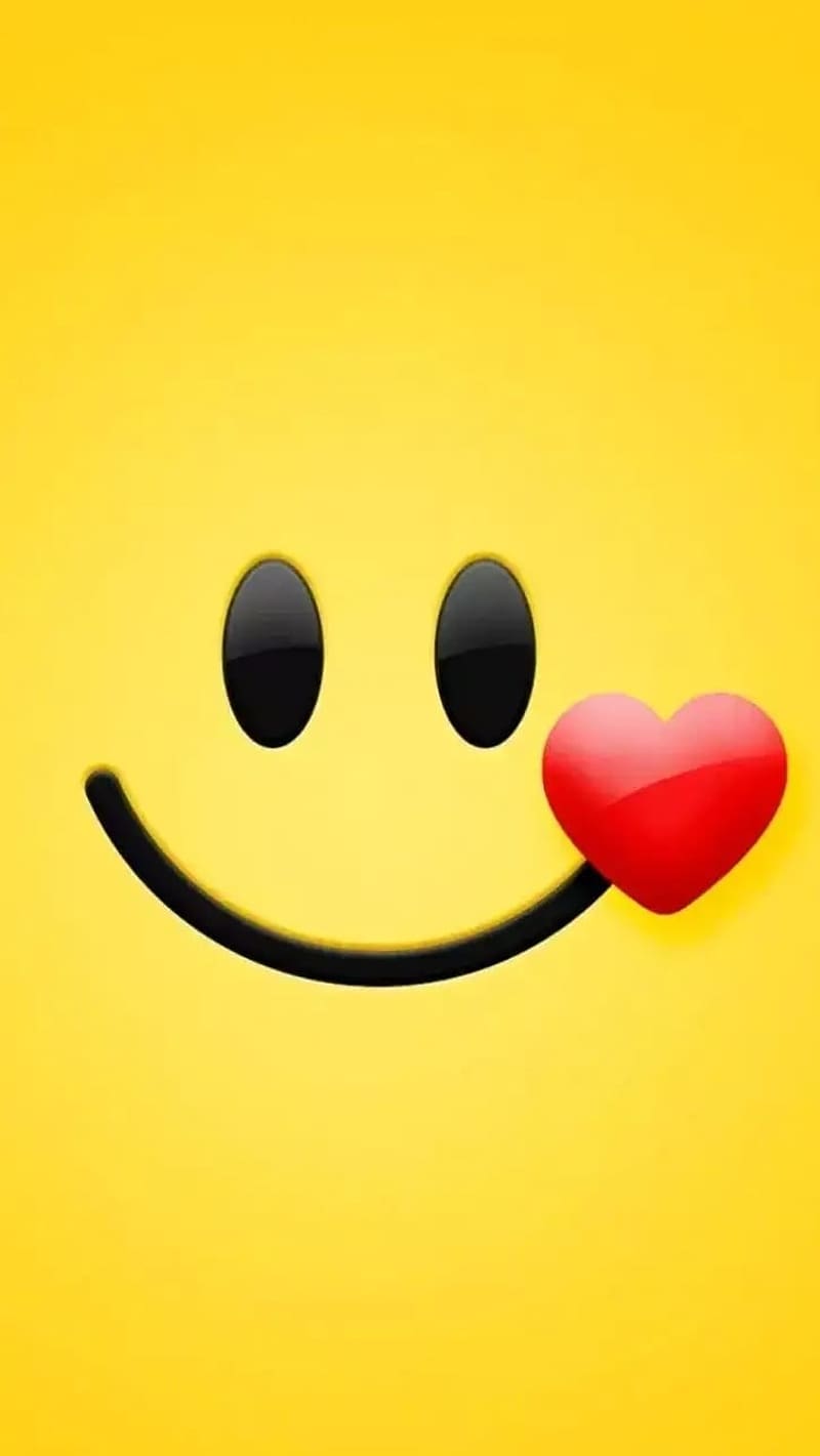 Gb Whatsapp Dp, Smile Emoji With Heart, smile emoji, heart, HD ...