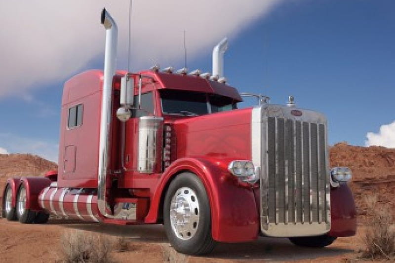 Peterbilt Custom Rig, truck, big rig, peterbilt, semi, HD wallpaper