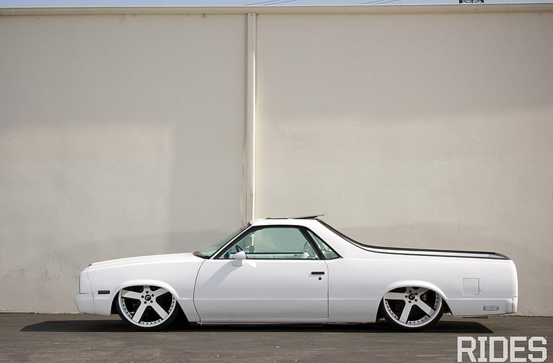 1985 Chevrolet El Camino, gm, white, custom wheels, bowtie, HD wallpaper