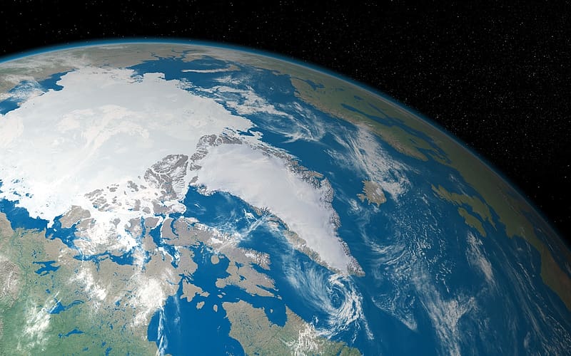 Planet, Arctic, Greenland, From Space, HD wallpaper