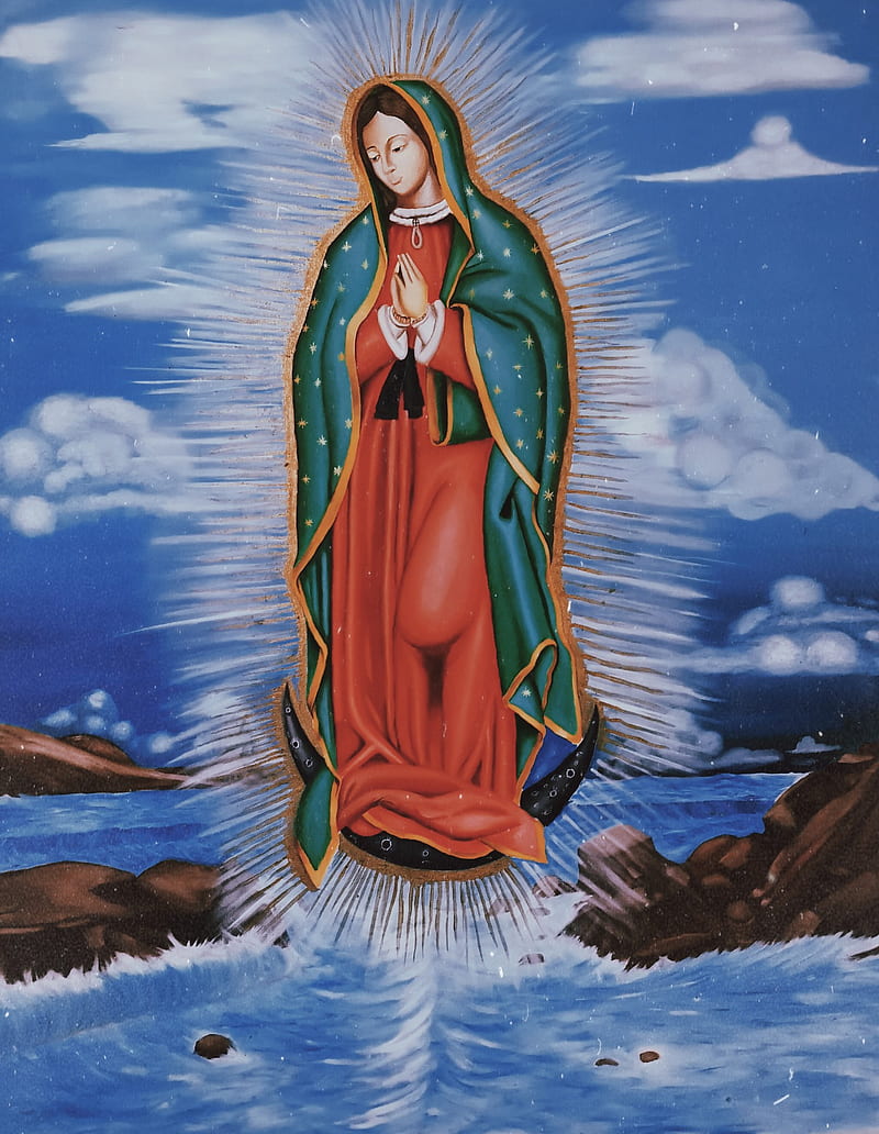 Virgen de Guadalupeart pintura tela HD phone wallpaper  Peakpx
