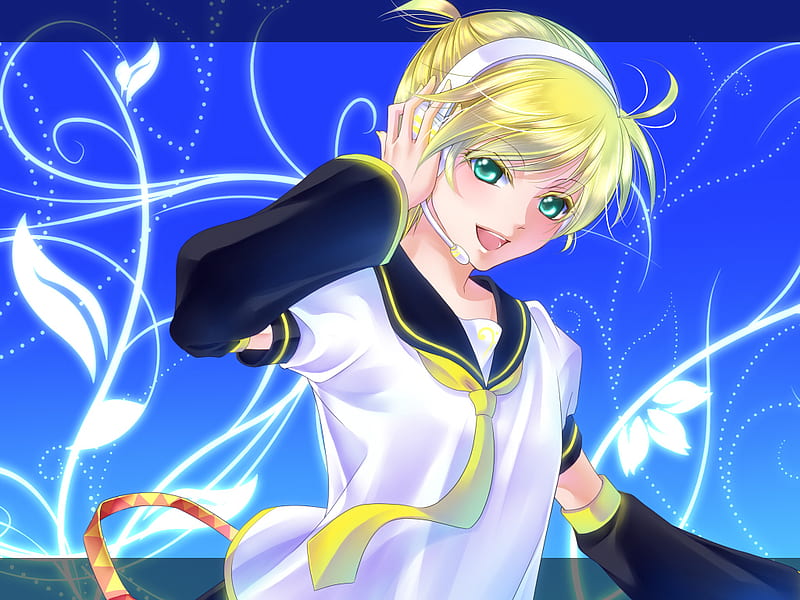 Kagamine Len Vocaloid Blonde Hair Sexy Cute Short Hair Boy Anime Blue Eyes Hd Wallpaper 3330