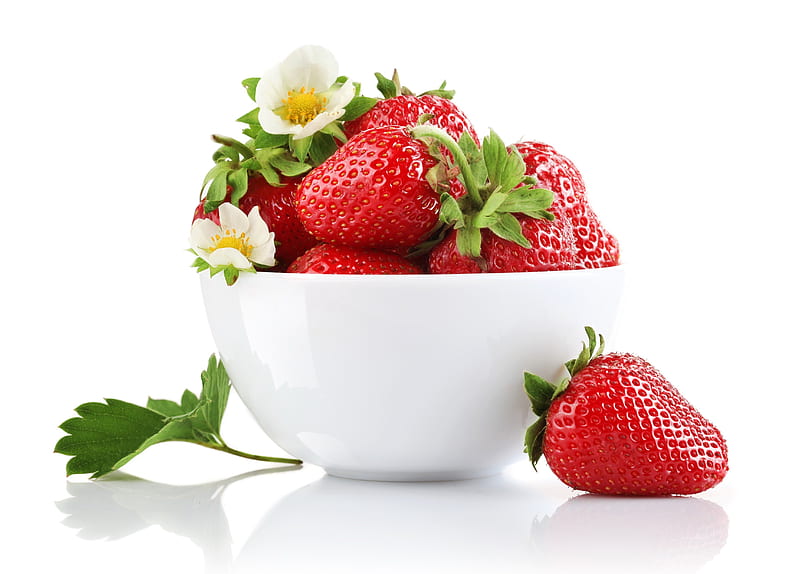 Fruit`, fruit, red, strawberry, food, bowl, HD wallpaper