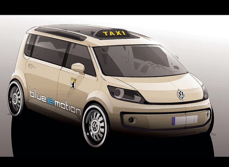 Volkswagen Berlin Taxi Concept - Design Sketch, car, HD wallpaper