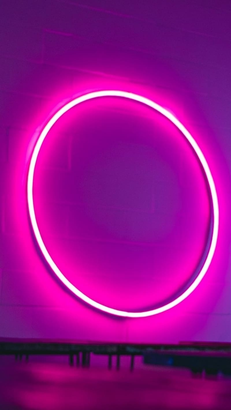 Ring Light, Pink, Pink Light, Ring, Hd Phone Wallpaper 