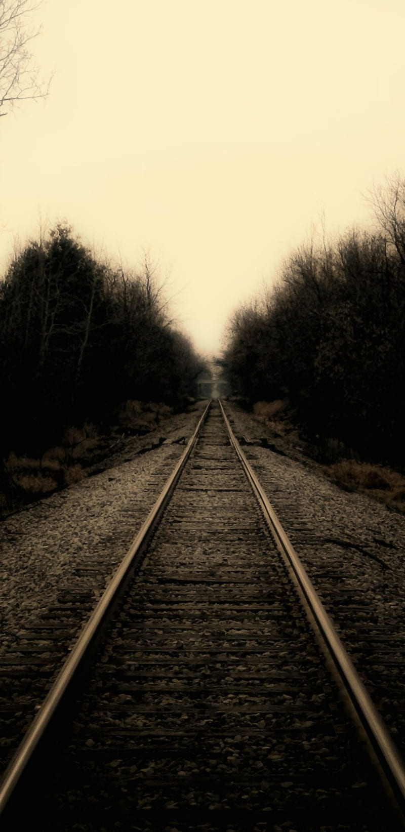 Lonely Railroad , railway, road, tracks, train, travel, HD phone wallpaper
