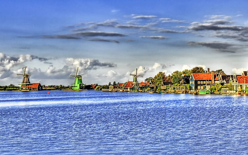 The Nederlands, nederland, water, landscape, HD wallpaper