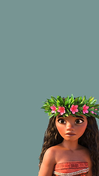 Moana exotic flowers wallpaper