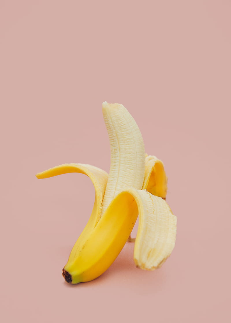 half peeled banana fruit, HD phone wallpaper