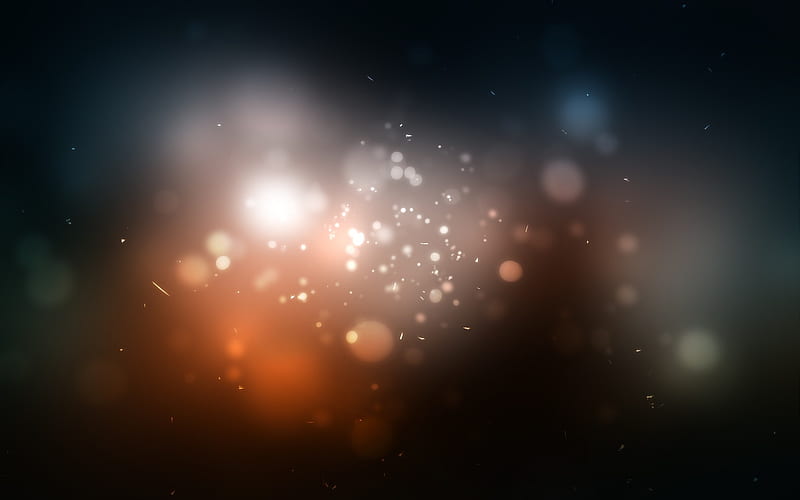 bokeh, particles, blurry, Abstract, HD wallpaper