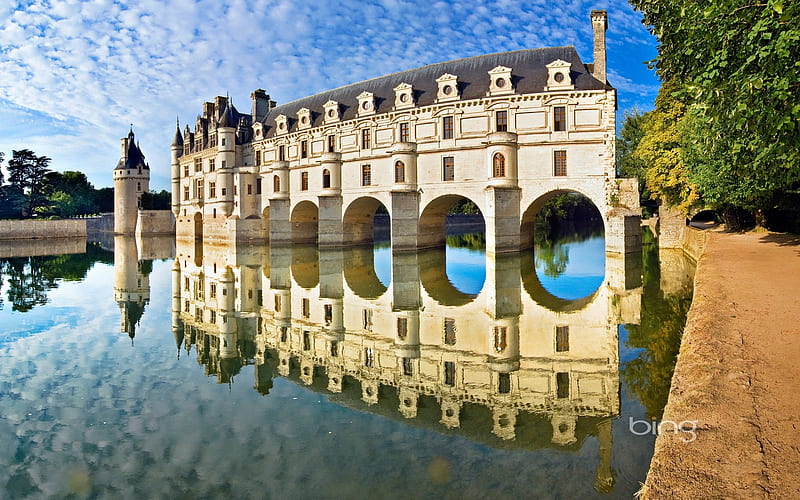 The French Loire Valley homes of agricultural water castle Cable, HD wallpaper