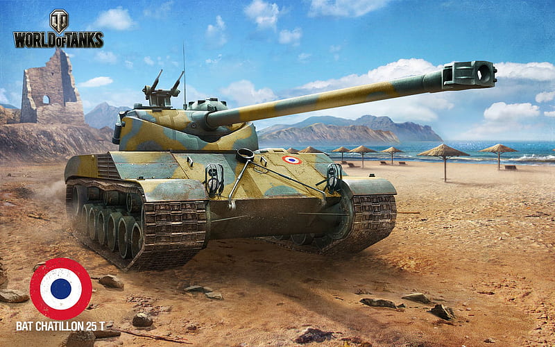 World of Tanks, WoT, Bat Chatillon 25 t, French tanks, online games, tanks, HD wallpaper