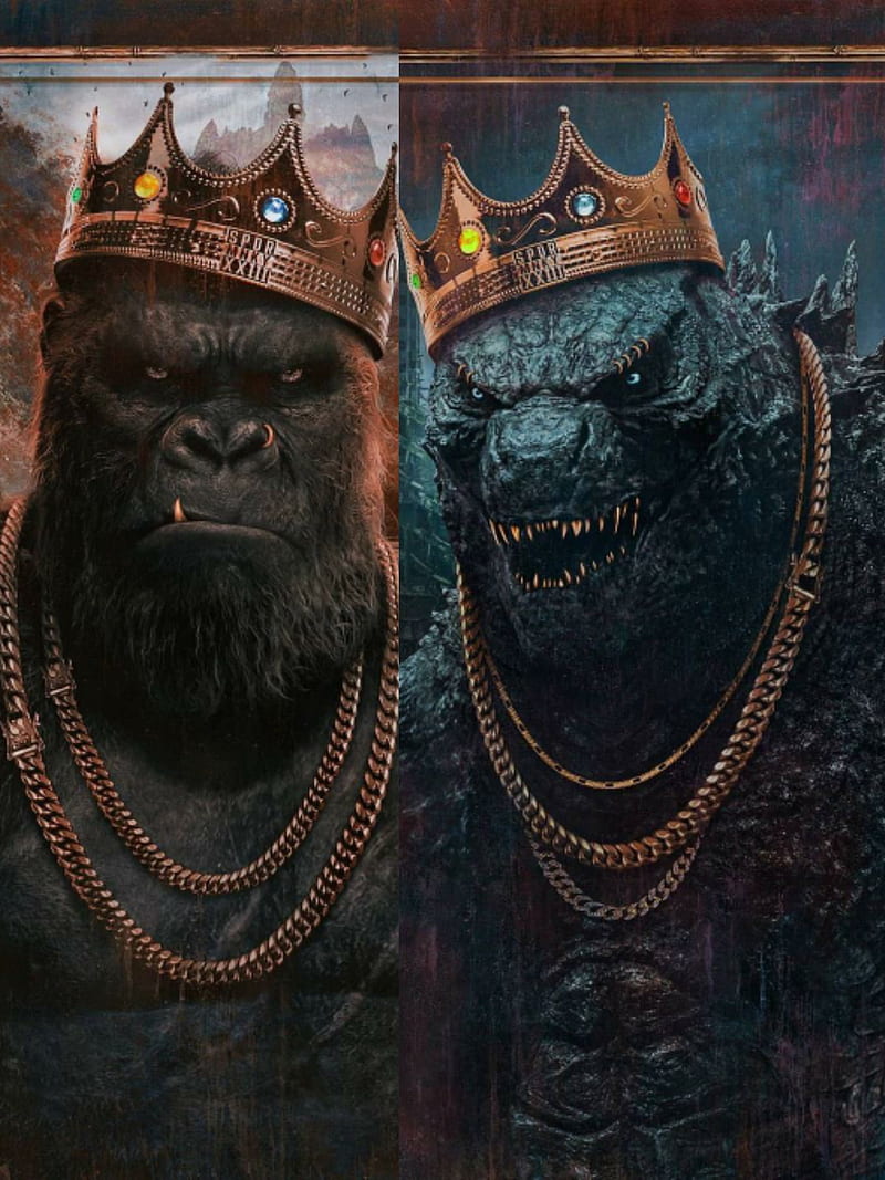 Godzilla, king, king kong, godzilla vs kong, monster, HD phone wallpaper