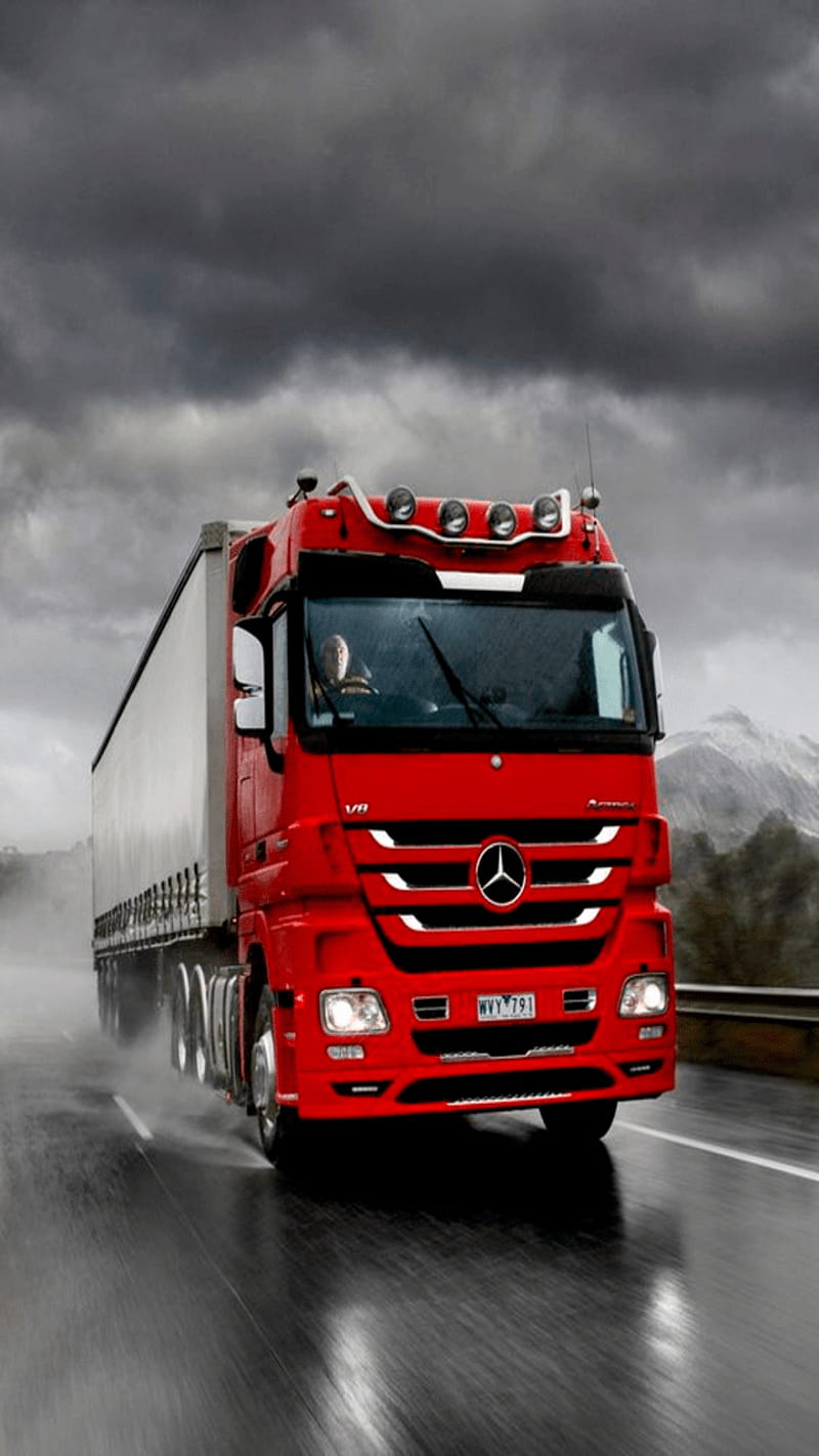 Mercedez Benz, truck, trucks, HD phone wallpaper