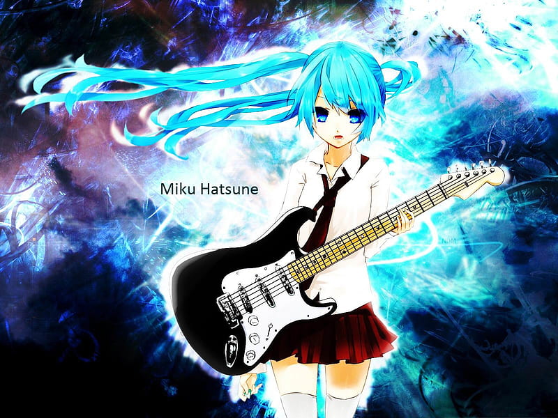 guitar girl -Anime character design, HD wallpaper