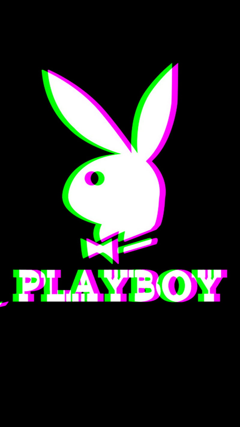 Glitch Playboy, logo, HD phone wallpaper