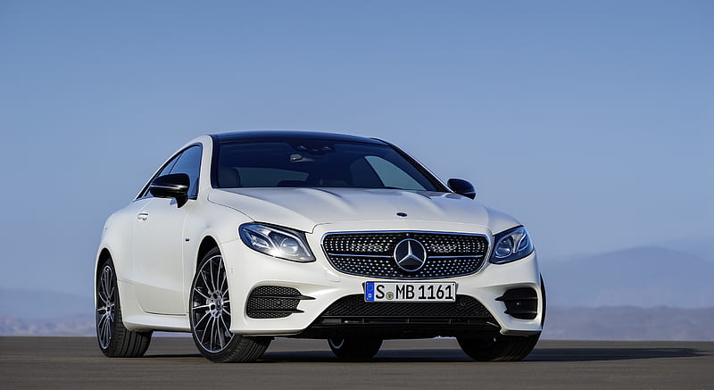 2018 Mercedes-Benz E-Class Coupe Edition 1 AMG Line Night Package (Color: Designo Kashmir White Magno) - Front , car, HD wallpaper