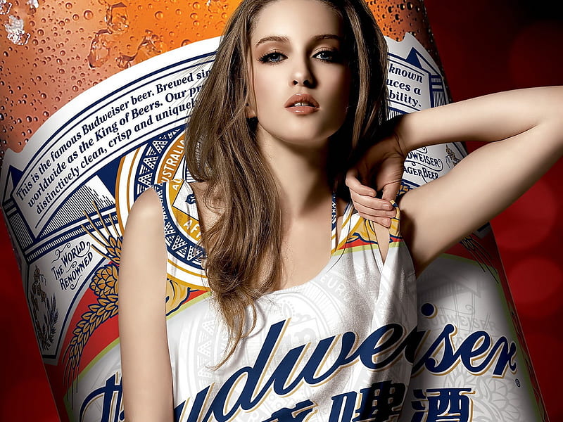 Budweiser girl Advertising s 01, HD wallpaper