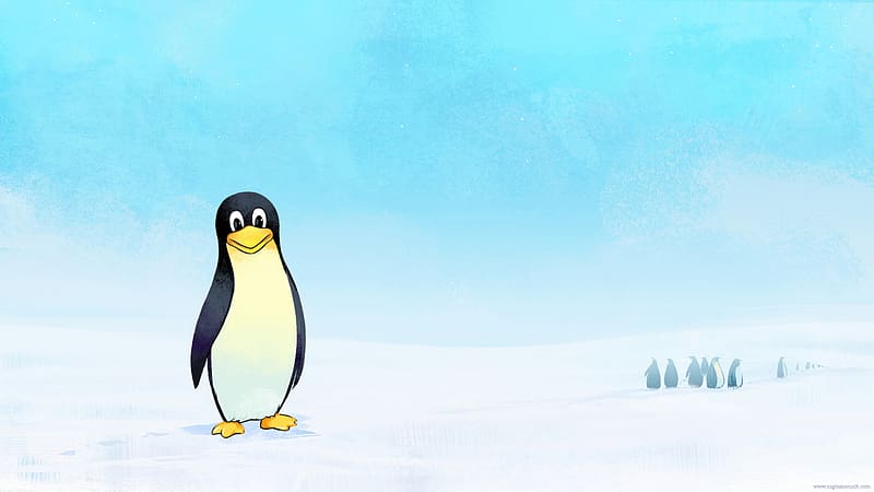 Tux Penguin, tux, linux, computer, ubuntu, penguin, artist, artwork, digital-art, HD wallpaper