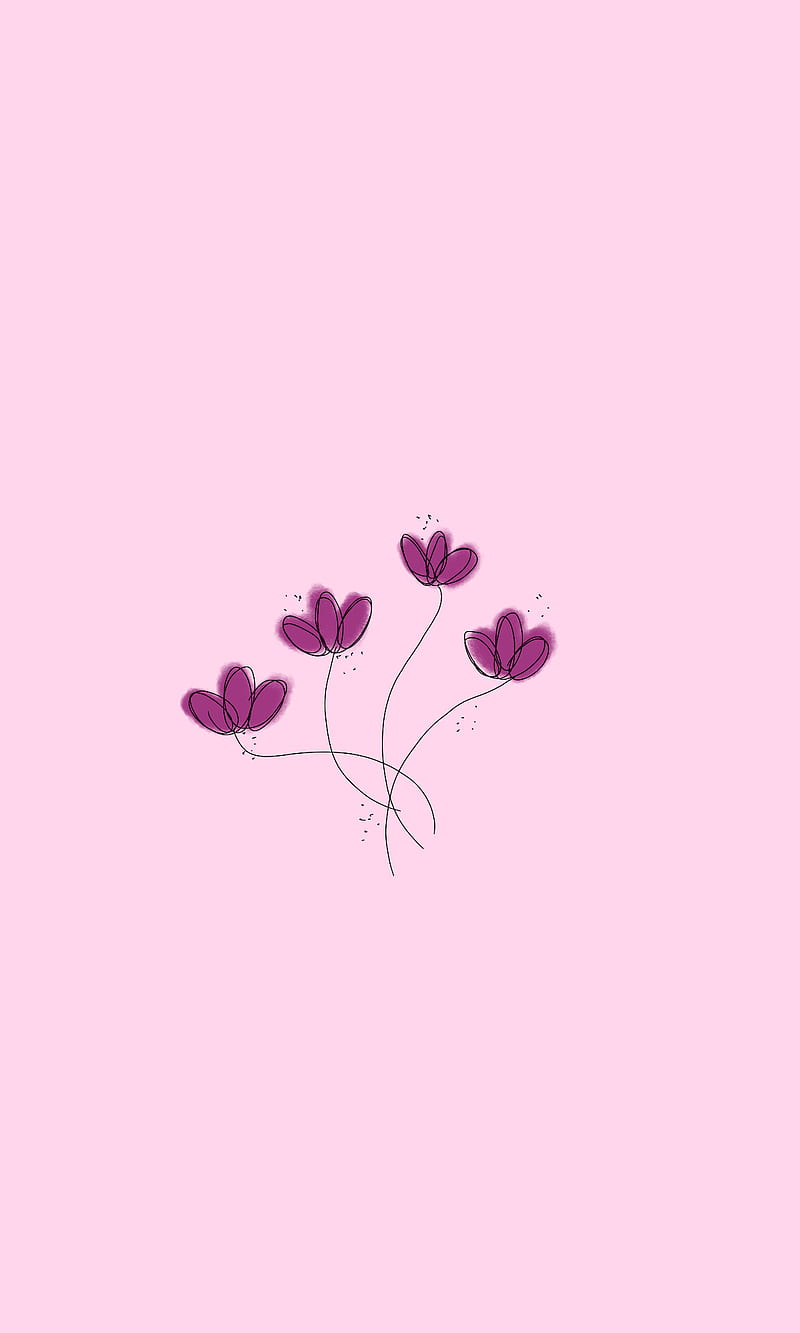 Flowers 5, purple, simple, flower, HD phone wallpaper | Peakpx
