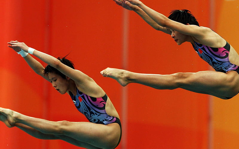 Chinese diving team-Sports, HD wallpaper
